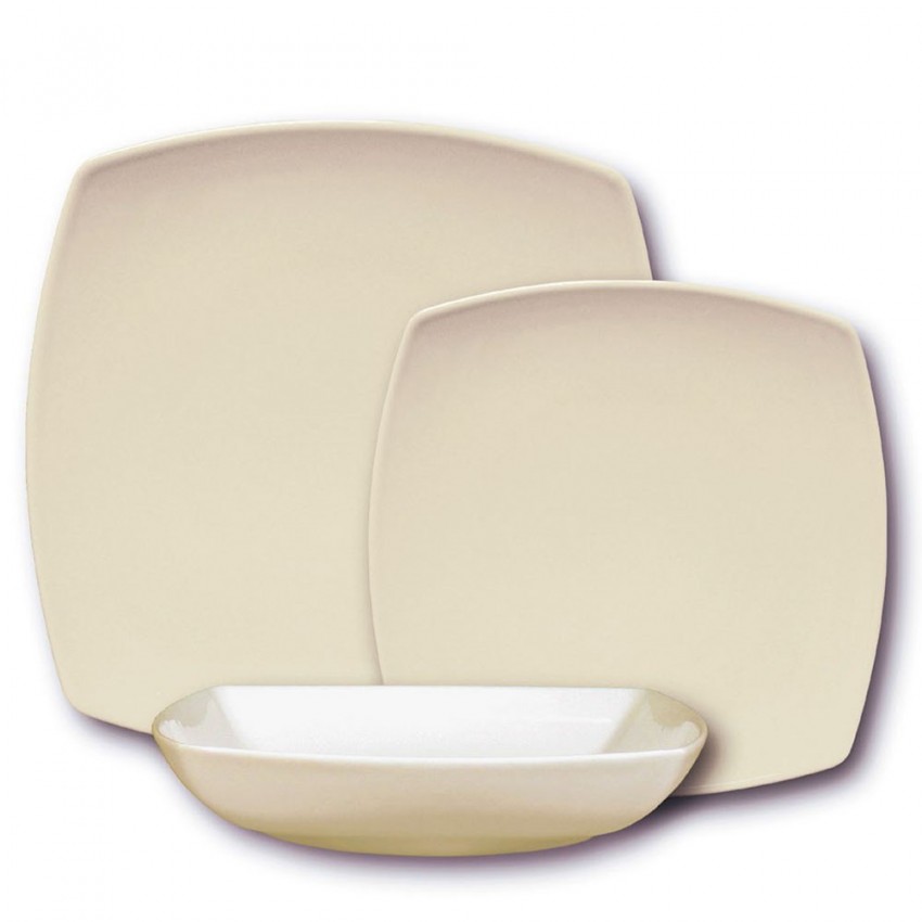 Assiette présentation porcelaine couleur Crème - L 31 cm - Tokio