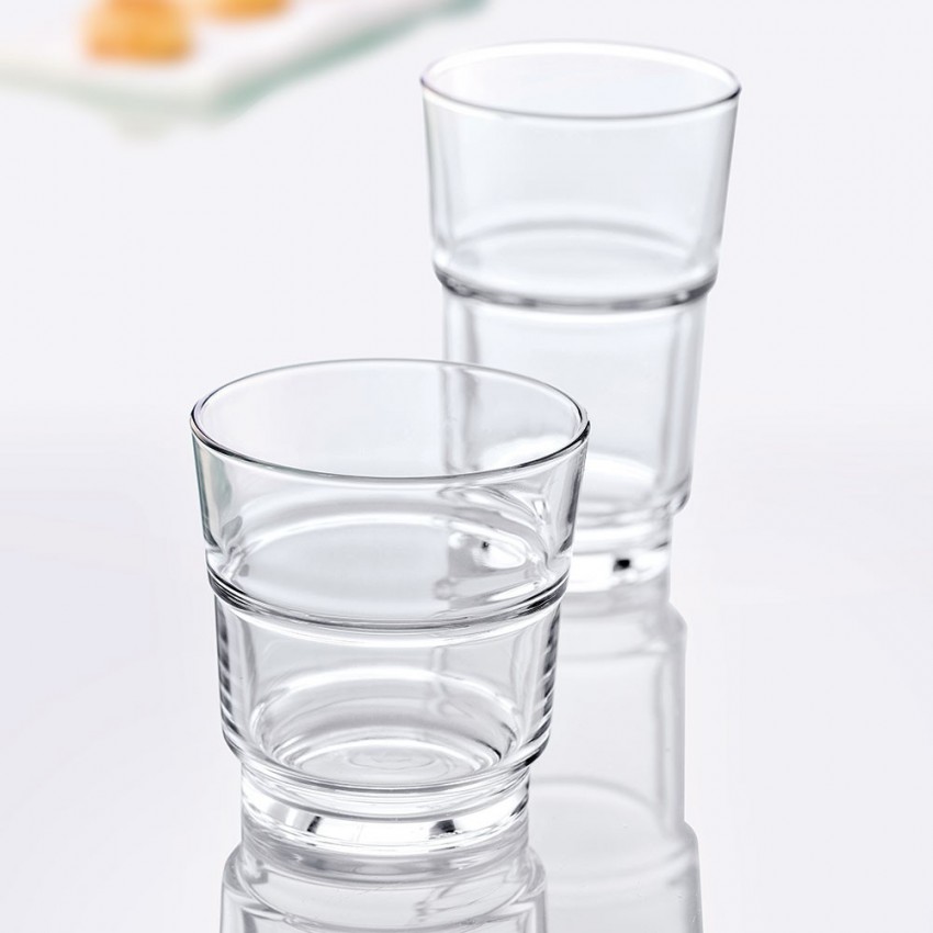 Verres à eau empilables Rocky Stack 28 cl x 12