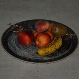 Service à dessert Black Round - 6 pers