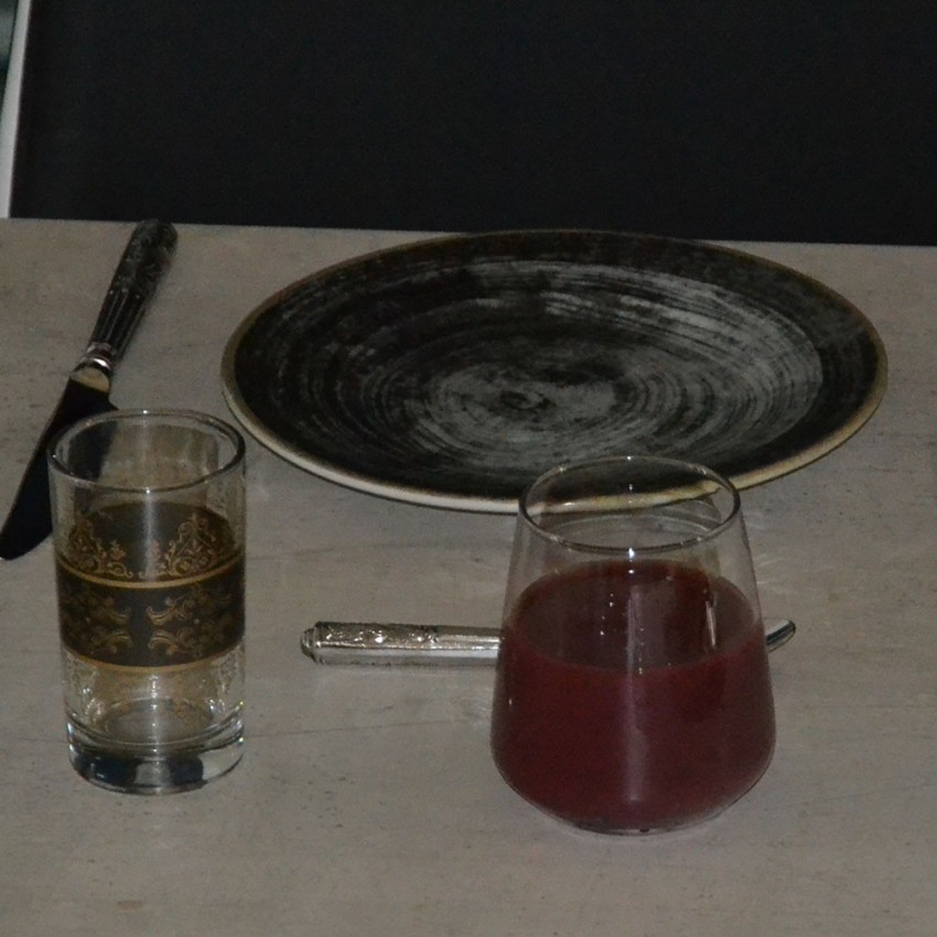 Service à dessert Black Round - 6 pers