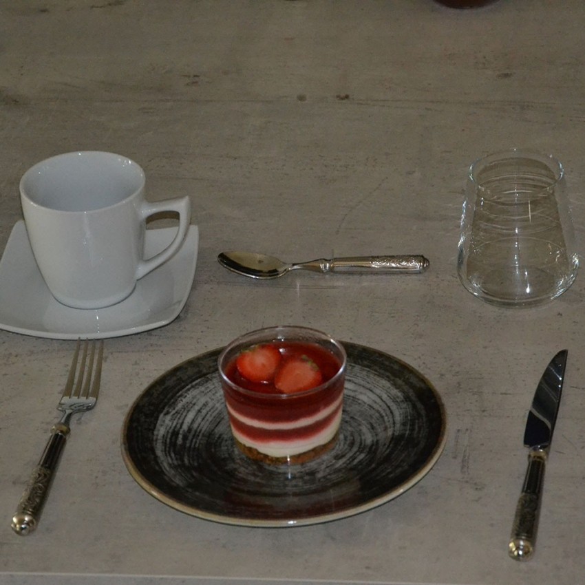 Service à dessert Black Round - 6 pers