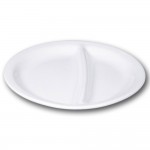 Assiette blanche 2 compartiments - D 26 cm