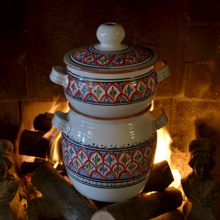 Couscoussier de cuisson - Grand Modèle - Bakir Rouge