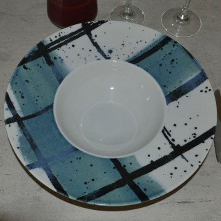 Assiette creuse à risotto Pesce - D 27,5 cm