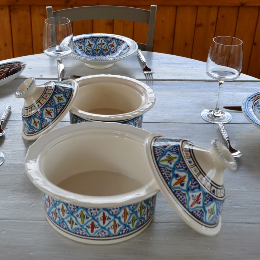 Cocotte Querouana Bakir turquoise - D 20 cm