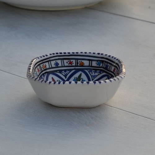 Plat octogonal Bakir bleu - L 11 cm 2