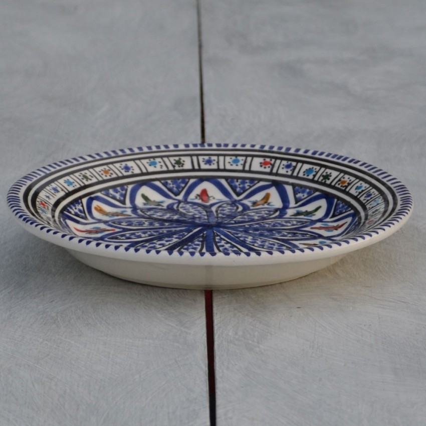 Assiette à entrée ou dessert Bakir bleu - D 20 cm