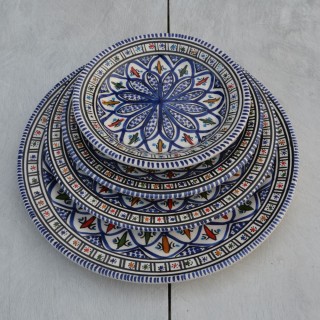 Assiette plate Bakir bleu - D 28 cm