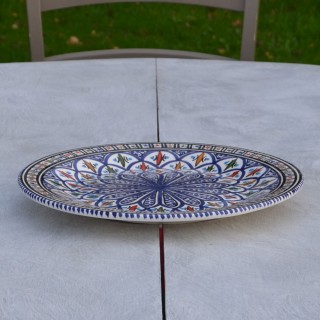 Lot de 6 assiettes plates Bakir bleu 28 cm