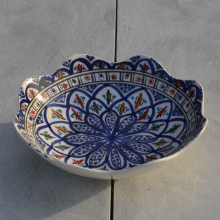 Jatte fleur Bakir bleu D 24 cm