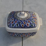 Cocotte Carrée Bakir bleu - D 25 cm