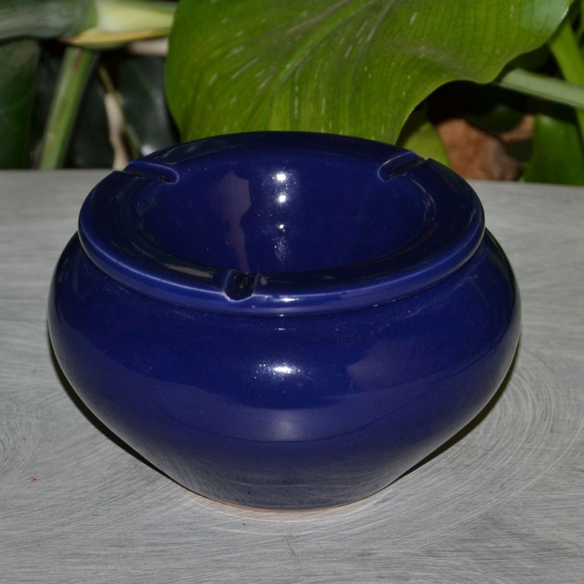 Cendrier Tunisien Uni bleu nuit - Moyen modèle
