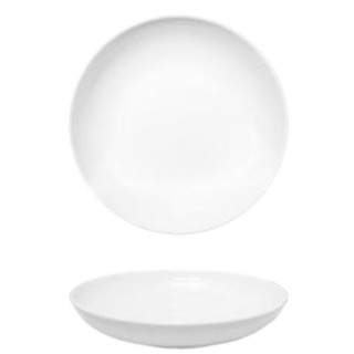 Lot de 6 assiettes creuses porcelaine blanche - D 22 cm - Siviglia