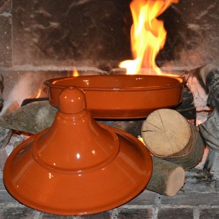 Tajine de cuisson en pâte à feu - D 25 cm