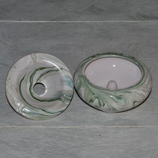 Cendrier anti fumée Marbré Vert - Moyen modèle