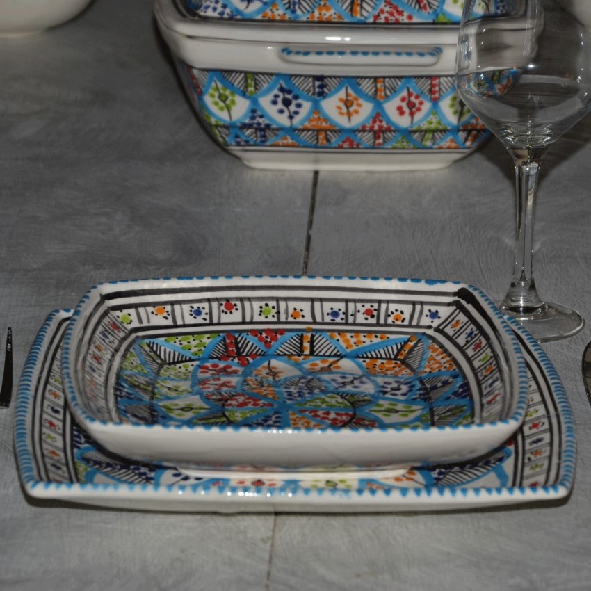 Lot de 6 assiettes creuses carrées Bakir Royal - D 20 cm