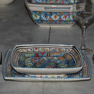 Lot de 6 assiettes creuses carrées Bakir Royal - D 20 cm