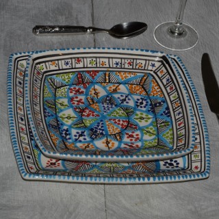 Lot de 6 assiettes creuses carrées Bakir Royal - D 20 cm