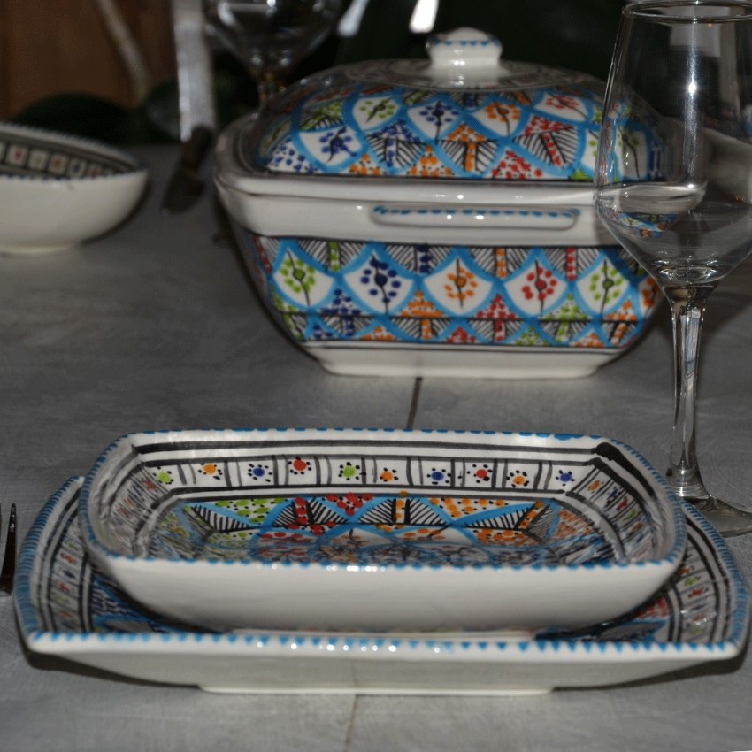 Lot de 6 assiettes creuses carrées Bakir Royal - D 20 cm