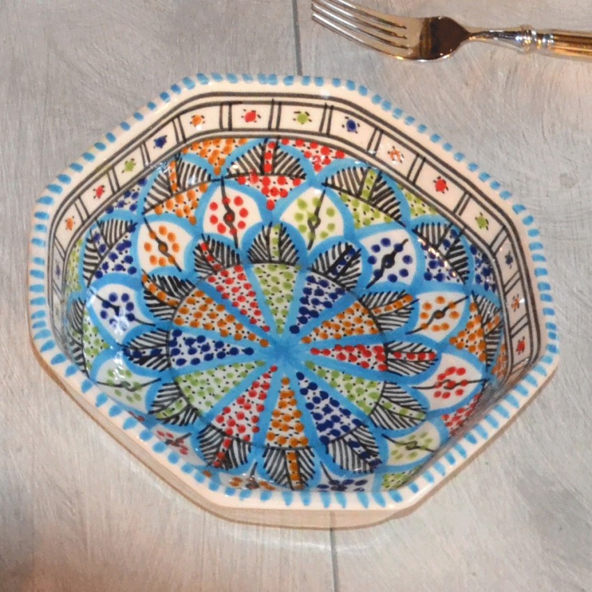 Plat octogonal Bakir Royal - L 25 cm