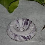 Cendrier marocain Anis marbré violet et blanc Moyen Modèle
