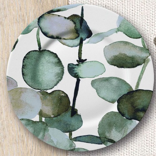 Lot de 6 assiettes plates Green Tiffany - D 26 cm