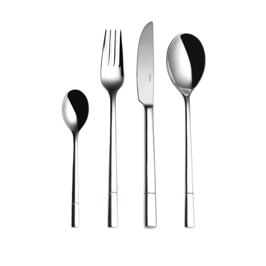 Fourchettes et couteaux en inox Luxus x 6