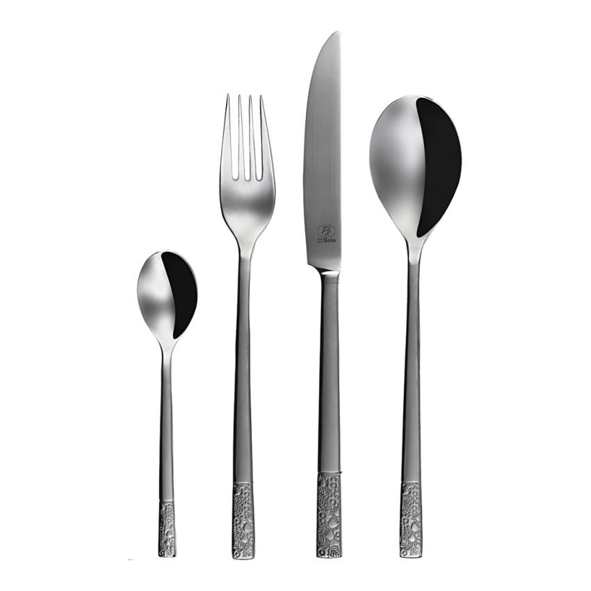 Fourchettes et couteaux en inox Fiori x 6