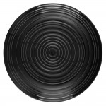 Lot de 6 assiettes plates Gaya Noires - D 28 cm