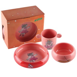 Coffret repas pour enfant en porcelaine Nillie - 3pcs