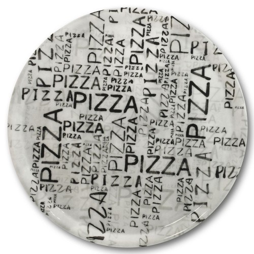 Lot de 6 assiettes à pizza White & Black - D 31 cm
