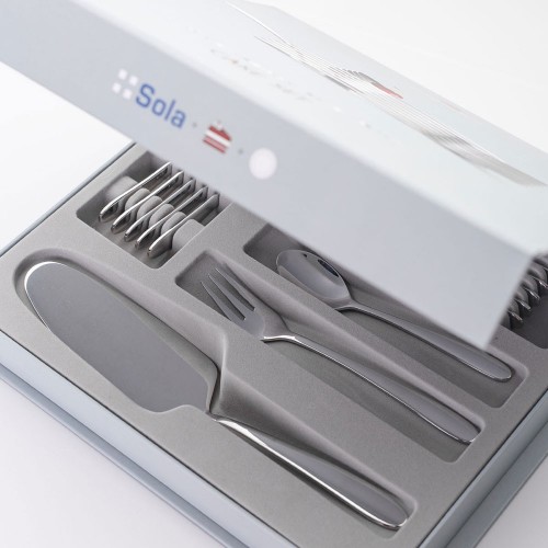 Couverts à gâteau Alpha Satin x 6 - Coffret 2