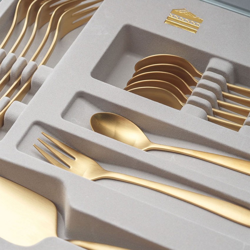 Couverts à gâteau Alpha Or x 6 - Coffret