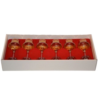 Verres à pied Leila Or 26 cl x 6 - Coffret