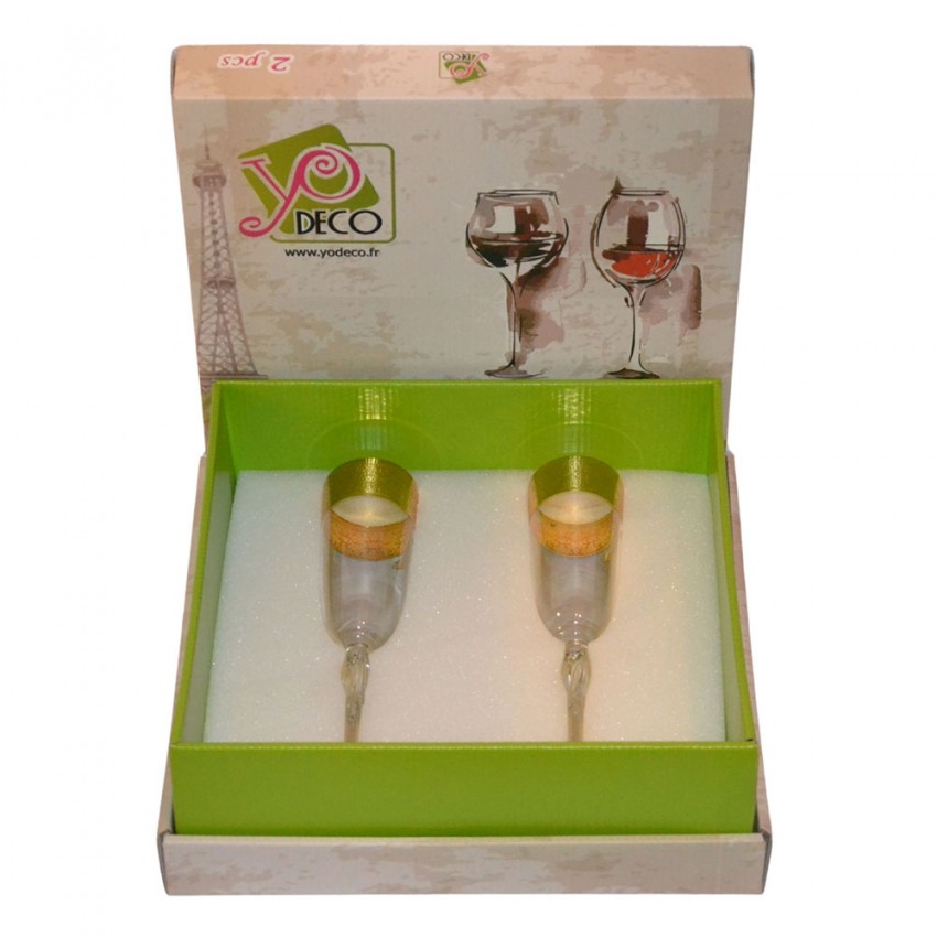 Flûtes à champagne Malak 20 cl x 2 - Coffret