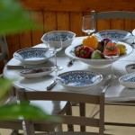 Lot de 6 grandes assiettes creuses Tebsi Bakir turquoise - D 27 cm