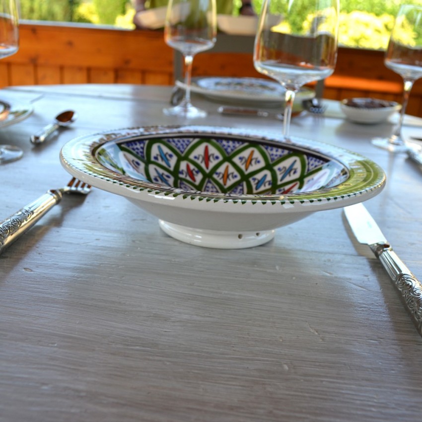 Assiette creuse Tebsi Bakir rouge - Diam 23 cm