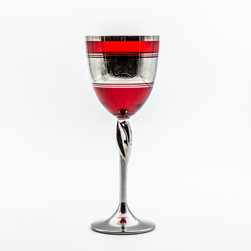 Verres à pied Anissa Rouge 25 cl x 2 - Coffret