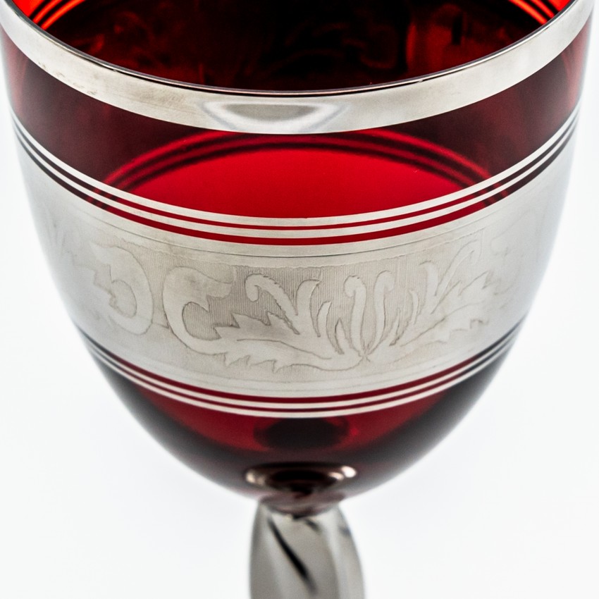 Verres à pied Anissa Rouge 25 cl x 2 - Coffret