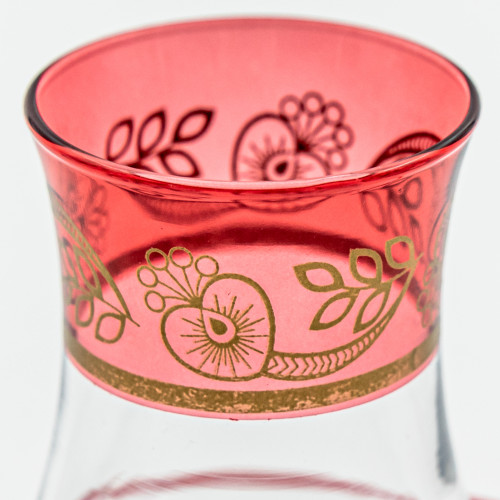 Verres à café ou à thé avec ces soucoupes Hassen Rouge 10 cl x 6 - Coffret