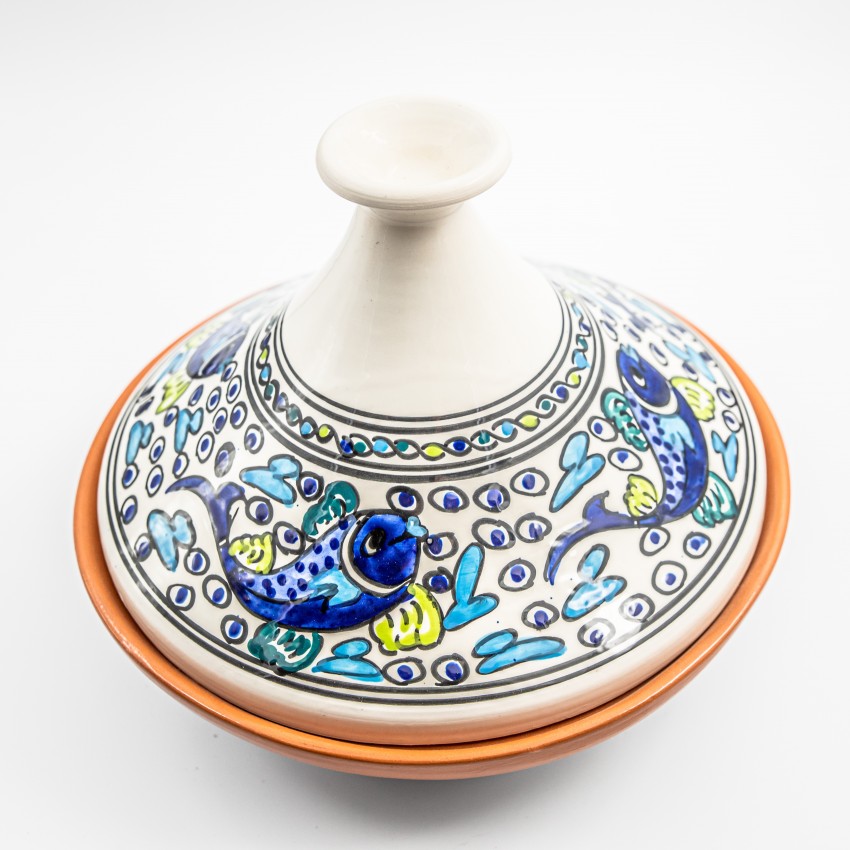 Tajine Poisson Bleu - D 31 cm 