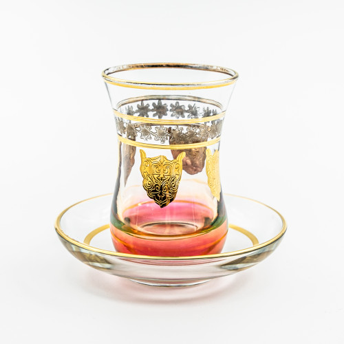 Verres à café ou à thé avec ces soucoupes Younès 10 cl x 6 - Coffret