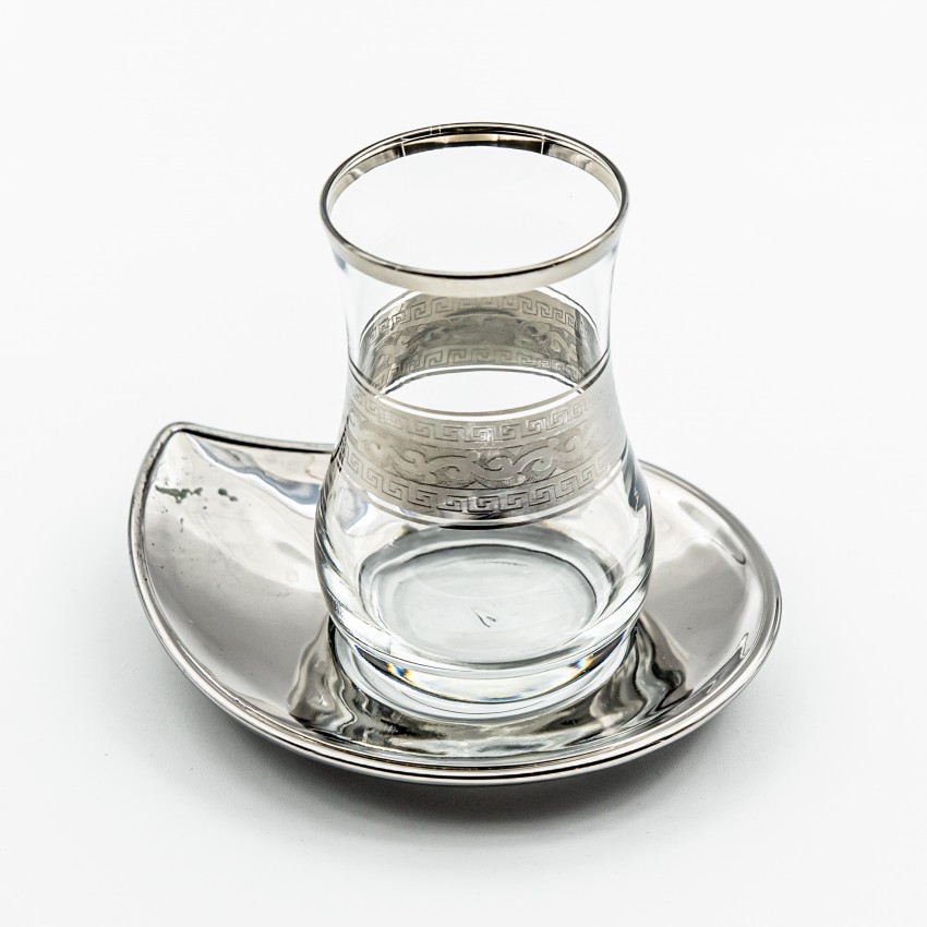 Verres à café ou à thé avec ces soucoupes Ali 10 cl x 6 - Coffret