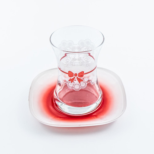 Verres à café ou à thé avec ces soucoupes Nahil 10 cl x 6 - Coffret