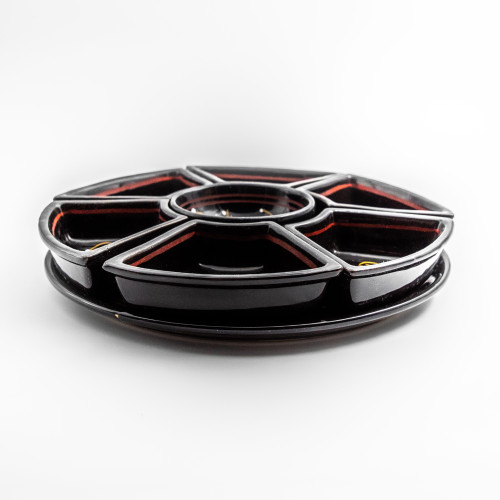 Service à apéritif Tatoué noir