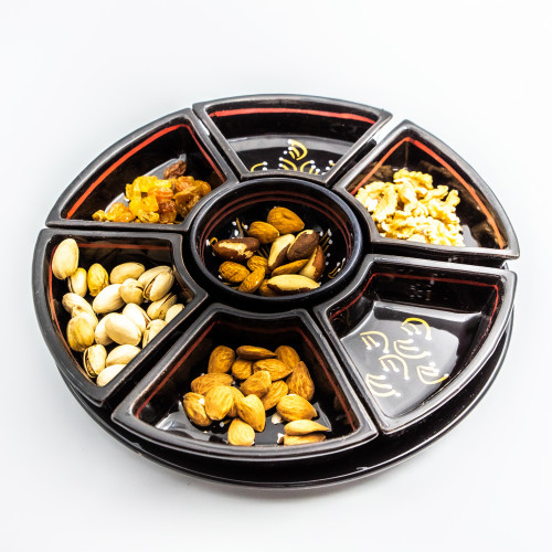 Service à apéritif Tatoué noir