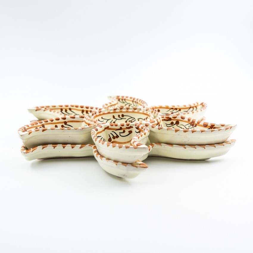 Service à apéritif étoile Tatoué Beige