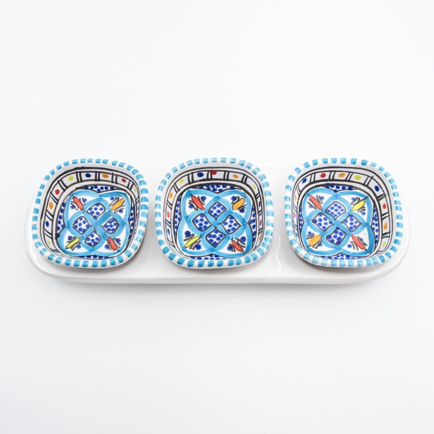 Service apéro tri-bols Anis Turquoise