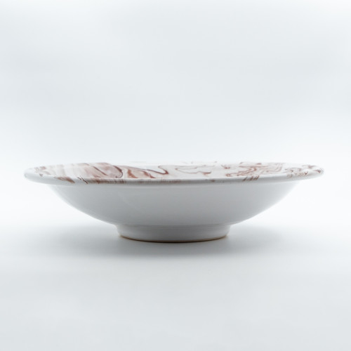 Plat de service Marbré Marron et Gris - D 33 cm