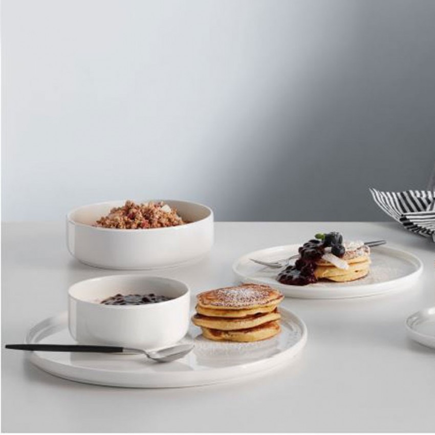 Assiette à dessert porcelaine blanche - L 21 cm - Oco